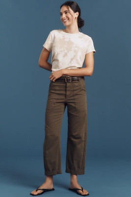 Pistola Tori Cropped Bowed Utility Pants | Anthropologie (US)