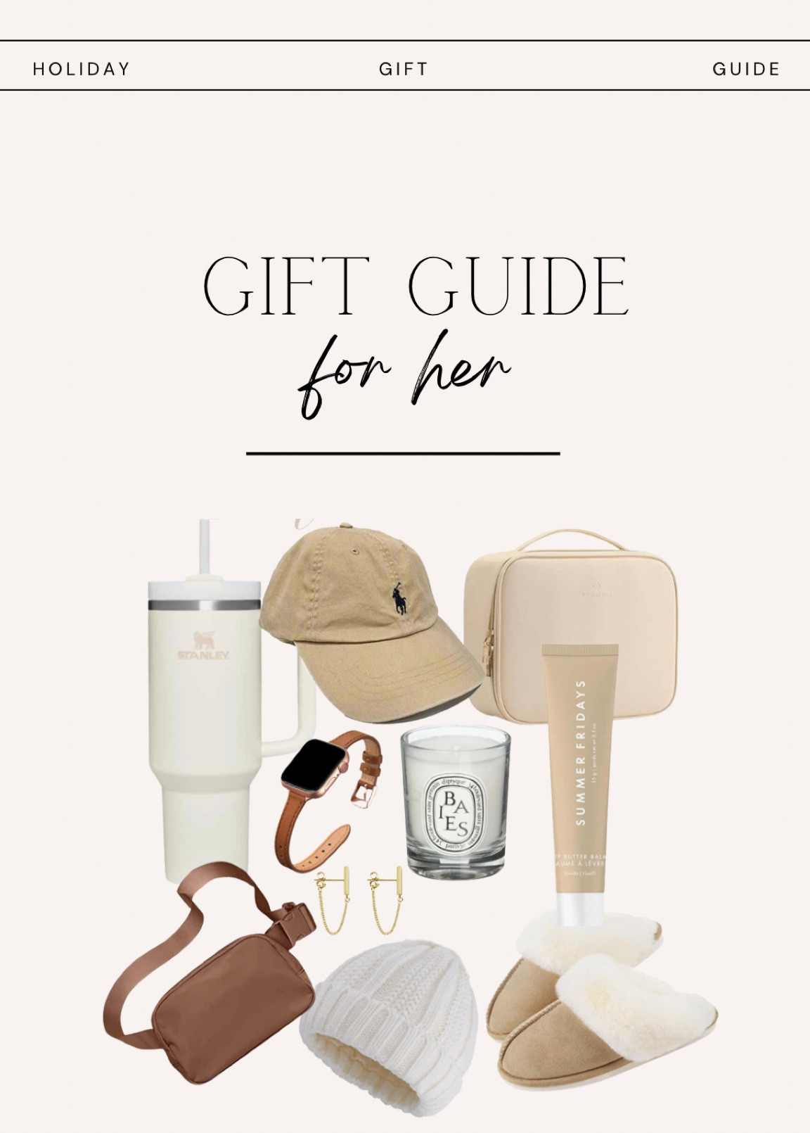 Gift guide for her 
Gifts under $50
Stanley cup 
Makeup bag 
Fanny pack 
Amazon finds 
Christmas gifts 

#LTKHoliday #LTKunder50 #LTKGiftGuide