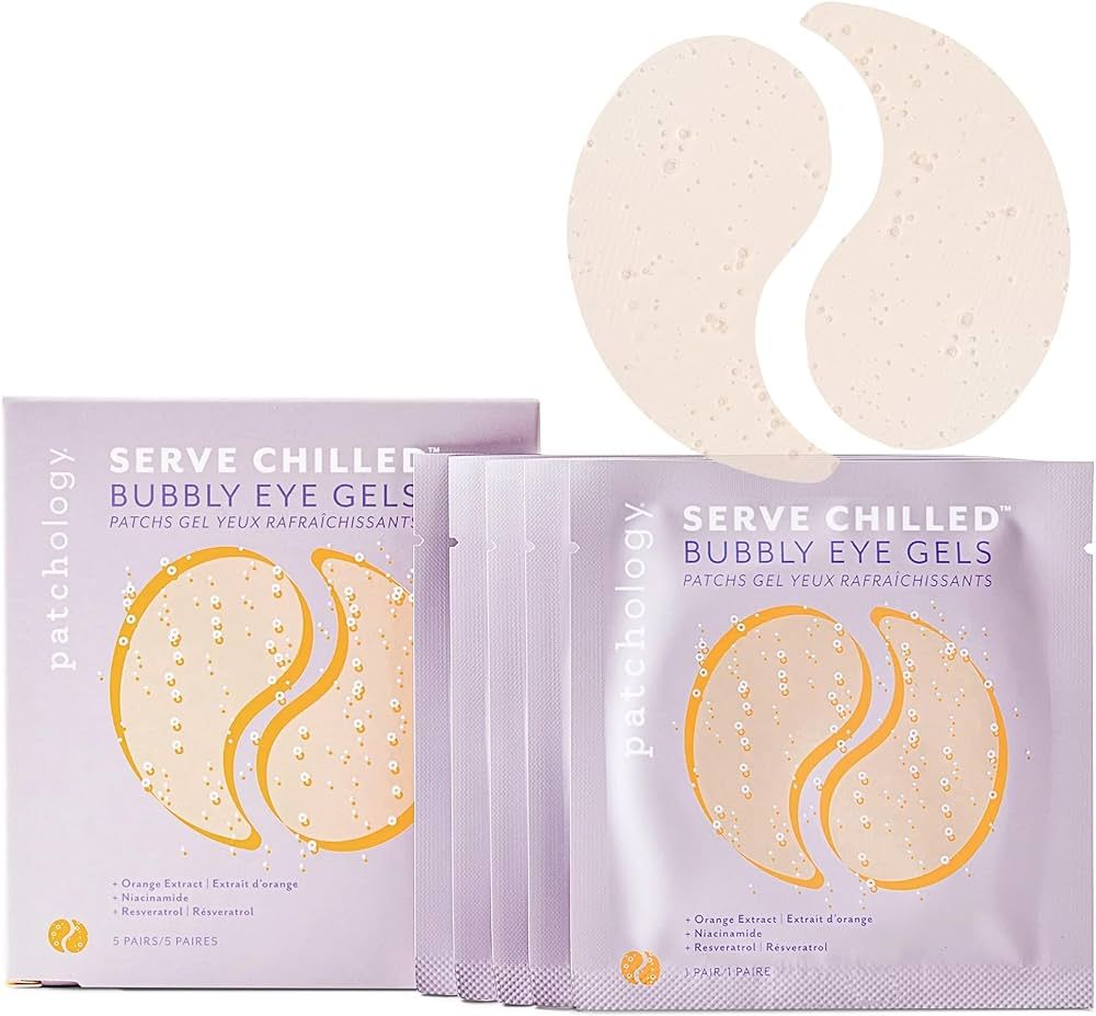 Patchology Serve Chilled Bubbly Eye Gels with Niacinamide, Hydrating Under Eye Patches with Niaci... | Amazon (US)