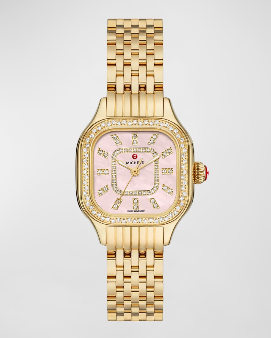 MICHELE 29mm Meggie Diamond Dial and Mother-of-Pearl Watch | Neiman Marcus