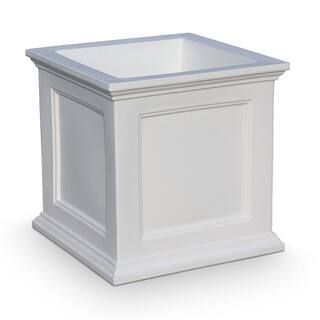 Mayne Fairfield 20 in. Square Self-Watering White Polyethylene Planter 5825W - The Home Depot | The Home Depot