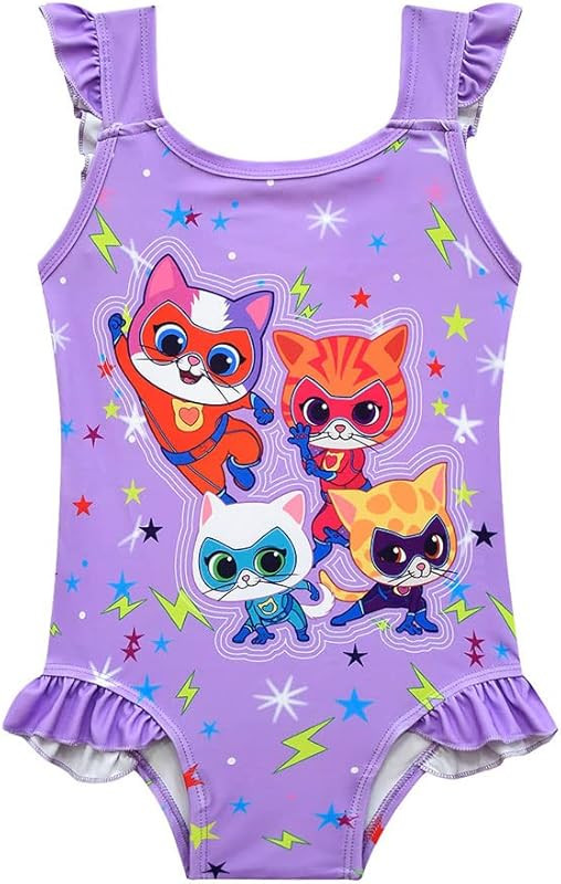 AGRIBAZAAR Cute Kitties Swimsuit for 4-9 Years Girls | Amazon (US)