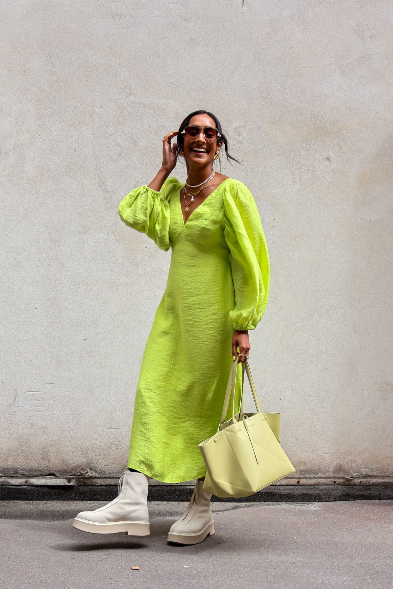 how to style lime green dress Lime Green Flow Maxi Dress