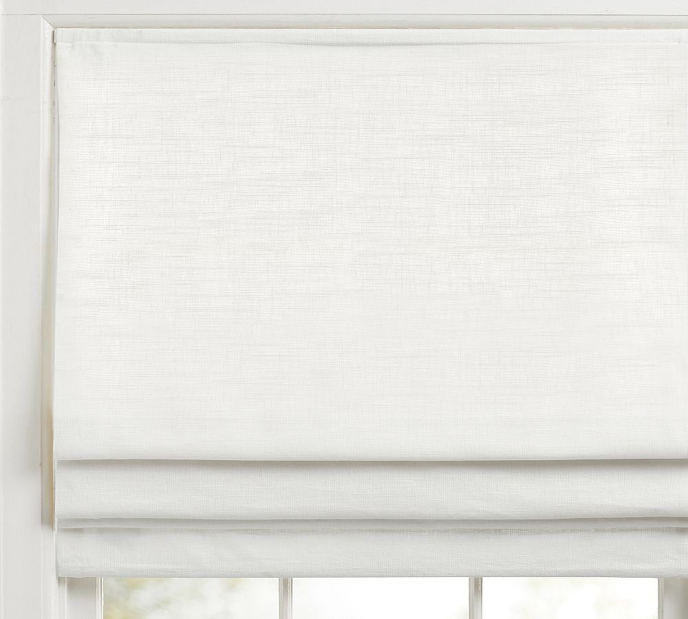 Emery Linen Cordless Roman Shade | Pottery Barn (US)