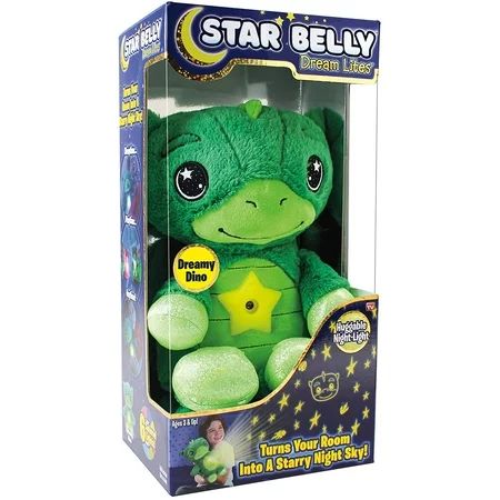 Ontel Star Belly Dream Lites Stuffed Animal Night Light Dreamy Green Dino | Walmart (US)