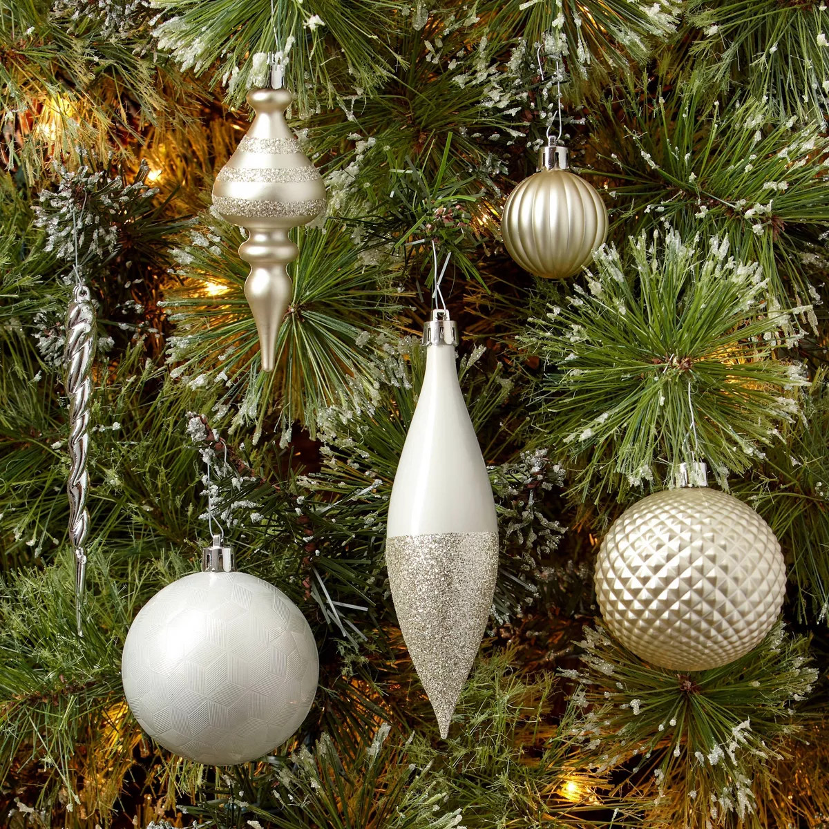 40ct Plastic Finial Christmas Tree Ornament Set - Wondershop™ | Target