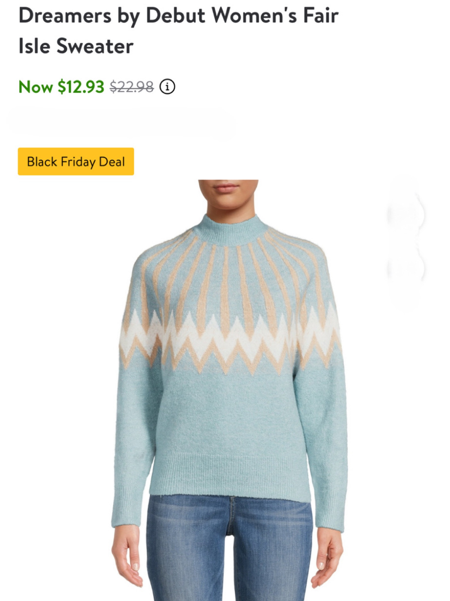 Walmart Deals: Fair Isle Sweater