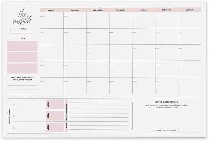 Bliss Collections Monthly Planning Pad, To Do List Notebook - Undated Tear-Off Sheets Notepad - W... | Amazon (US)