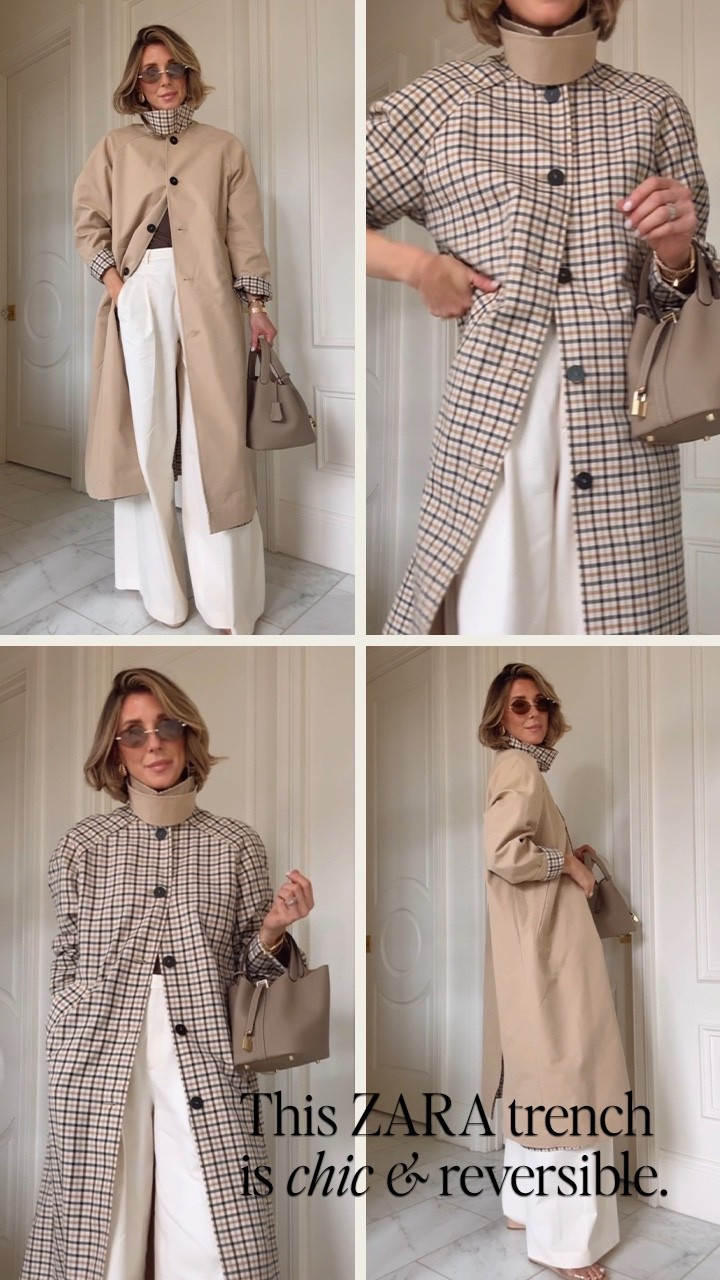 Spring layering, but make it versatile ✨ This reversible trench from @Zara has a subtle pop of plaid — so many styling possibilities this season.

#LTKootd #LTKSeasonal