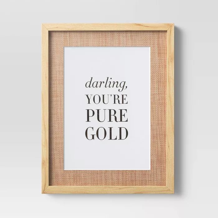 14" x 18" Darling You're Gold Framed Print - Opalhouse™ | Target