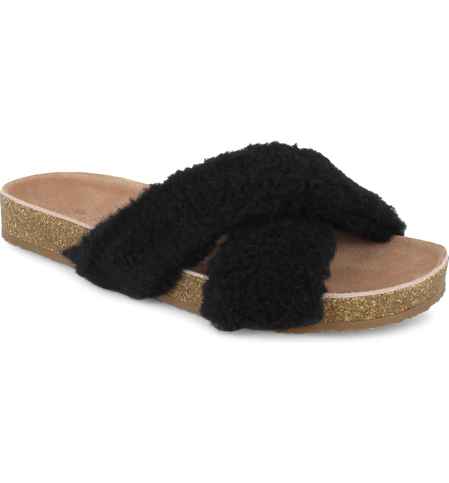 Splendid Rozi Genuine Shearling Blend Slide Sandal (Women) | Nordstrom | Nordstrom