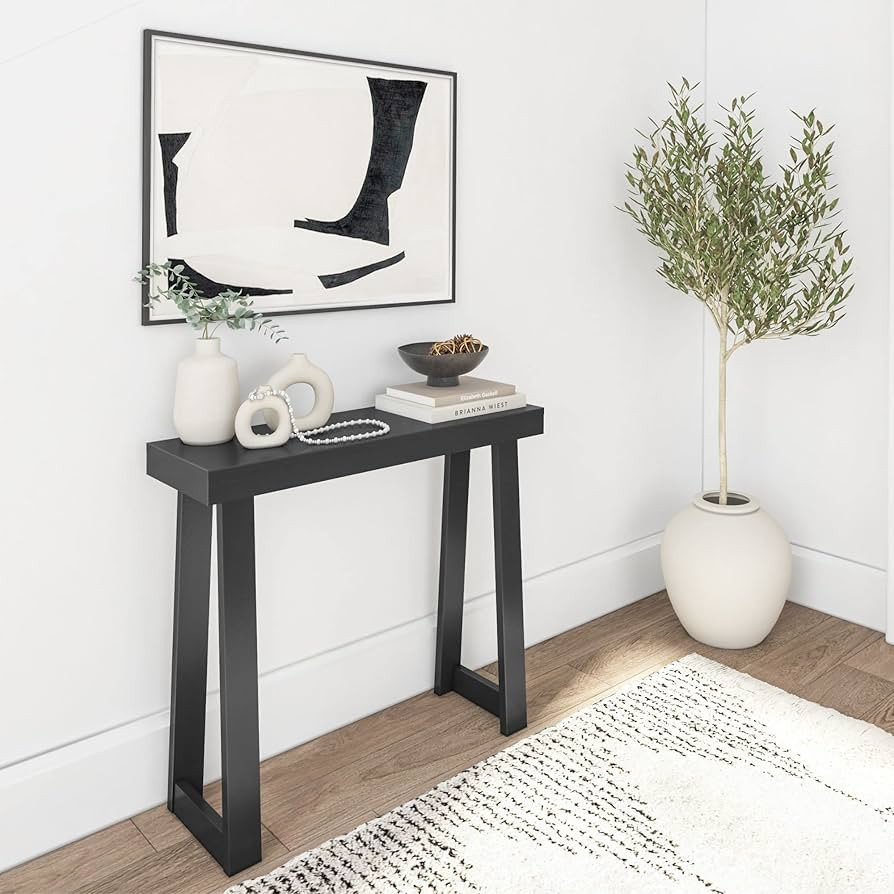 Plank+Beam Solid Wood Console Table 36 Inch Black | Amazon (US)