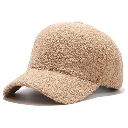 Avilego Winter Baseball Cap for Women Lamb Wool Solid Color Warm Baseball Cap for Outdoor Travel | Amazon (CA)