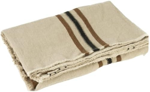 Moore & Giles Linen Libeco Throw | Cream Stripe | Amazon (US)