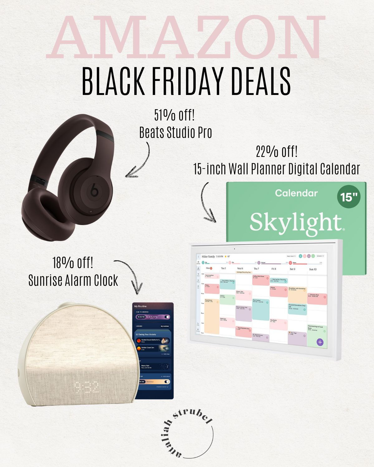 Amazon Black Friday Deals! Beats Wireless Headphones. Skylight Calendar. Hatch Alarm Clock. 

 #LTKCyberWeek #LTKGiftGuide