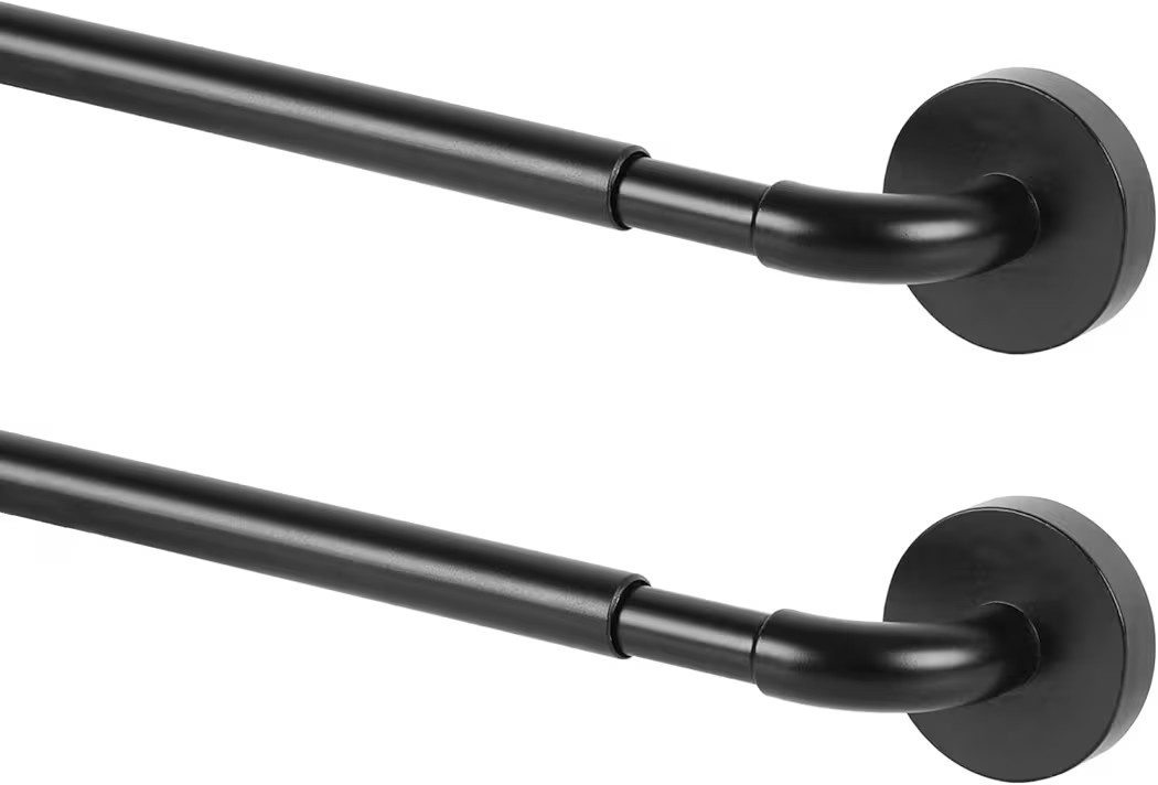TYRON 2 Pack Magnetic Curtain Rod for Metal Doors Adjustable 18-30 Inch, 3/8 in. Diameter, French... | Amazon (US)