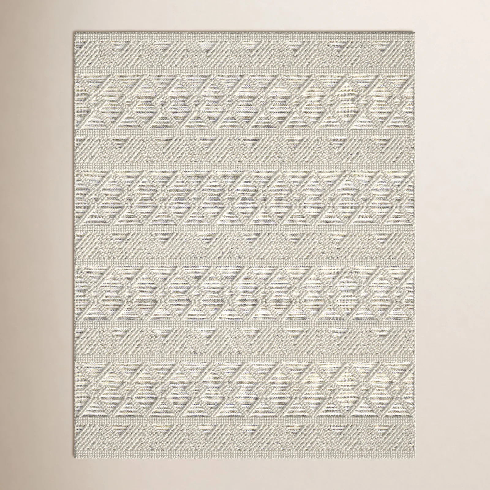 Joss & Main Tribeca Blue Cream Flatweave Geometric Wool Rug & Reviews | Joss & Main | Joss & Main