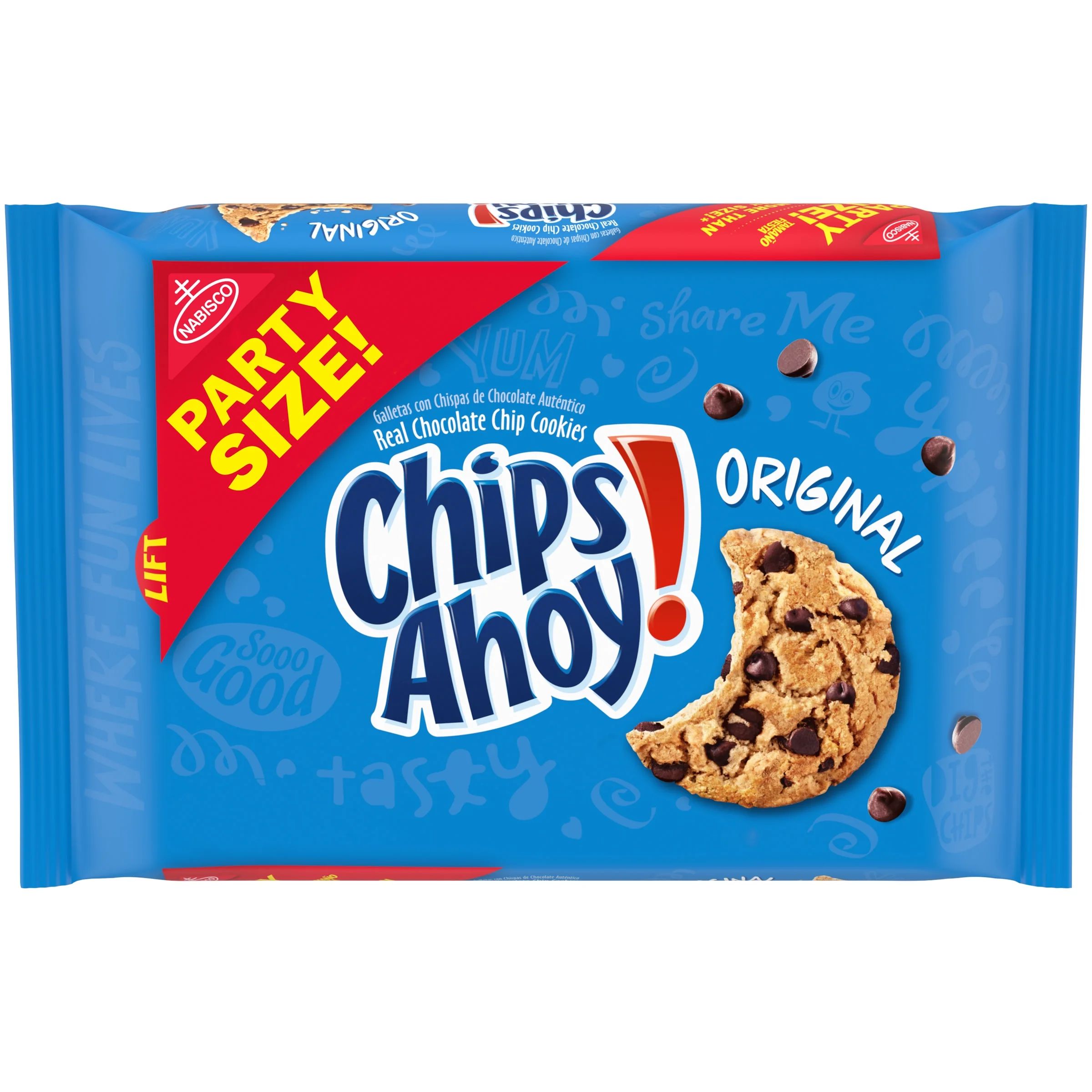 Chips Ahoy! Original Chocolate Chip Cookies, Party Size, 25.3 Oz - Walmart.com | Walmart (US)
