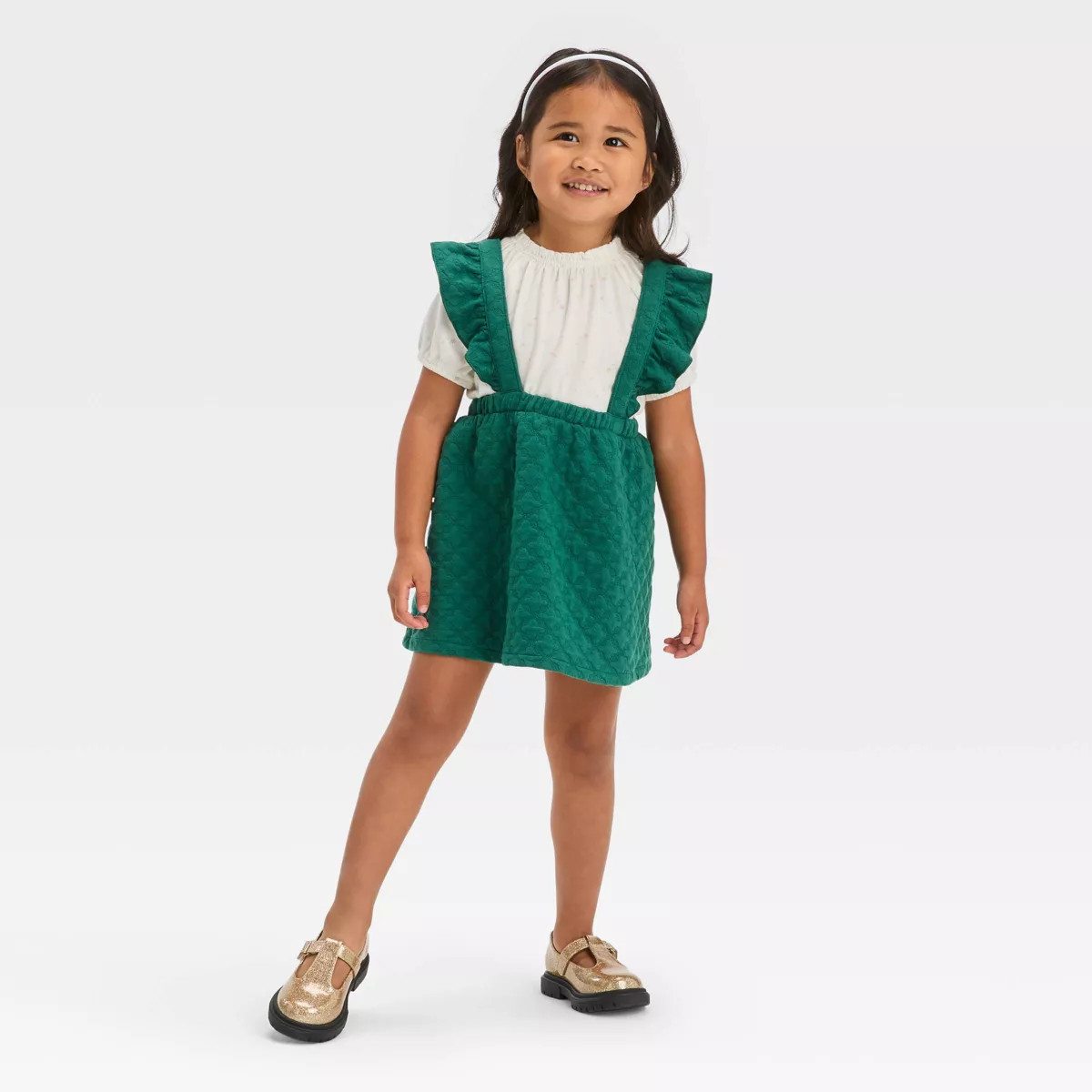 Toddler Girls' Short Sleeve Skirtall Set - Cat & Jack™ Green | Target