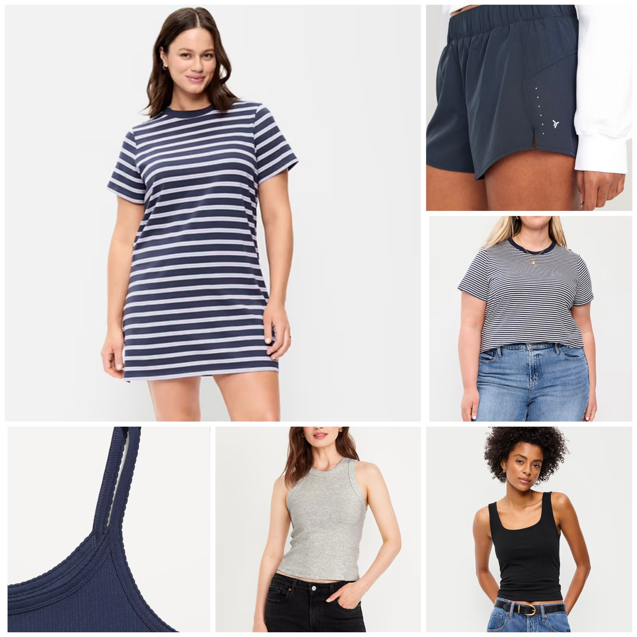 Old Navy MDW Sale Roundup:
1. Vintage Crew Neck Mini T-Shirt Dress: Only $6‼️
2. EveryWear Crewneck Striped T-Shirt ($8.49): Another super-flattering and comfy staple that I absolutely LOVE. Could fit true to size, but I size up for an oversized look.
3. Snug Rib-Knit High-Neck Tank Top: $7.49 and comes in lots of colors!
4. Hug Double-Layer Scoop-Neck Tank Top ($8.49): LOVE this tank top — it’s so flattering and like most Old Navy tanks comes in lots of colors. Slimmer fit but true to size.
5. Pointelle Cami Tank Top ($8.49): Super-cute and available in lots of colors.
6. Mid-Rise StretchTech Run Shorts ($15.00): My favorite summer shorts. Comfy, flattering, and breathable. True to size.

#LTKSaleAlert #LTKMidsize #LTKPlusSize