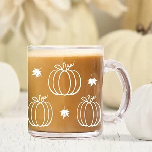 Pumpkin Spice Clear Glass Mug: Fall Coffee Lover Gift - Etsy | Etsy (Global)