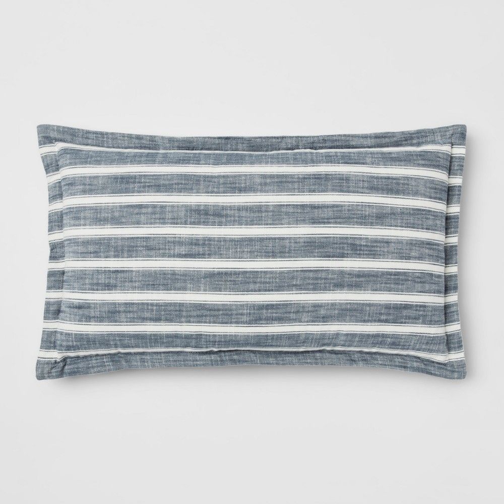 Blue Stripe Lumbar Pillow - Threshold | Target