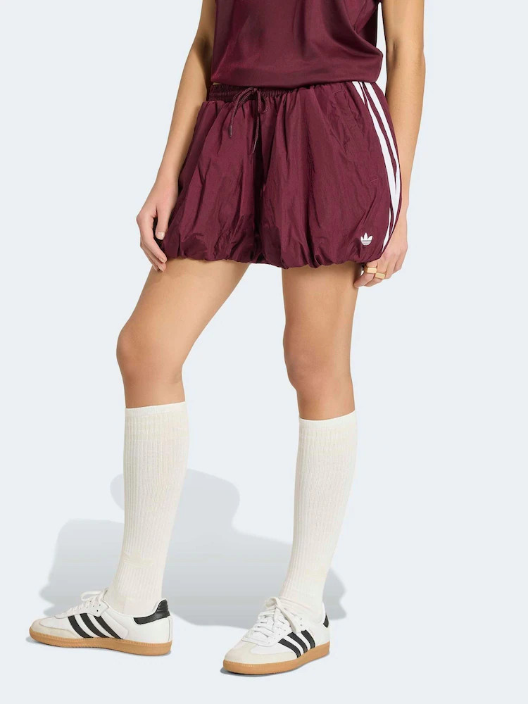 adidas Originals Burg/White Firebird Balloon Shorts | Next US