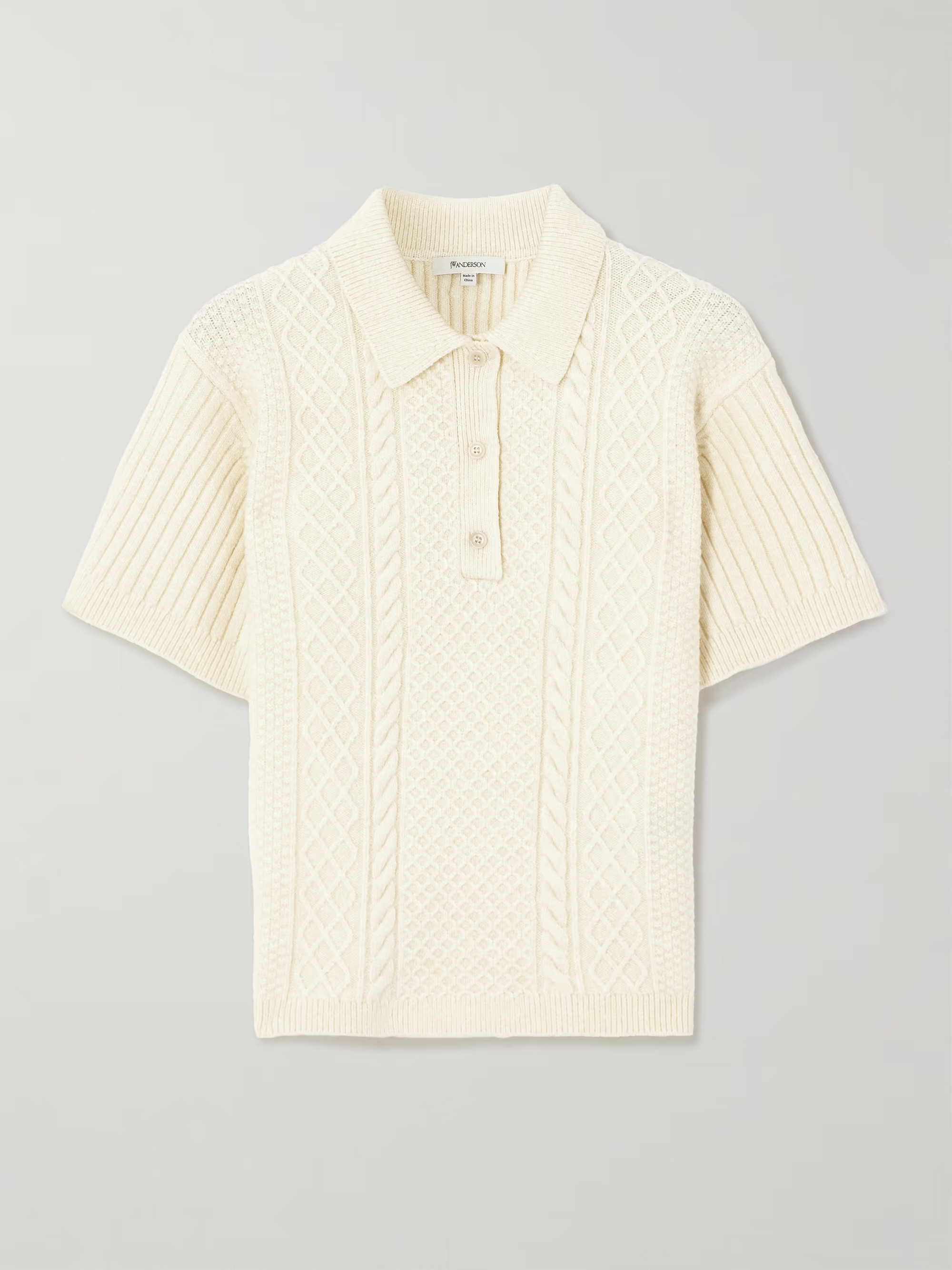 Cable-knit polo shirt | NET-A-PORTER (UK & EU)