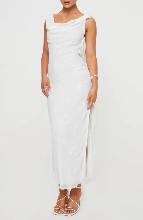 Princess Polly Contessa Cowl Neck Maxi Dress in White at Nordstrom, Size 10 | Nordstrom