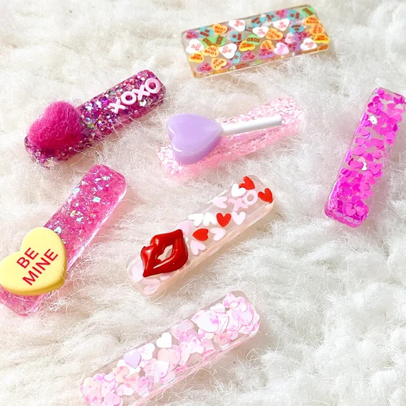 Hair Clip | Resin Hair Clip | Girl Hair Clip | Toddler Hair Clip | Bar Clip | Hair Barrette | Val... | Etsy (US)