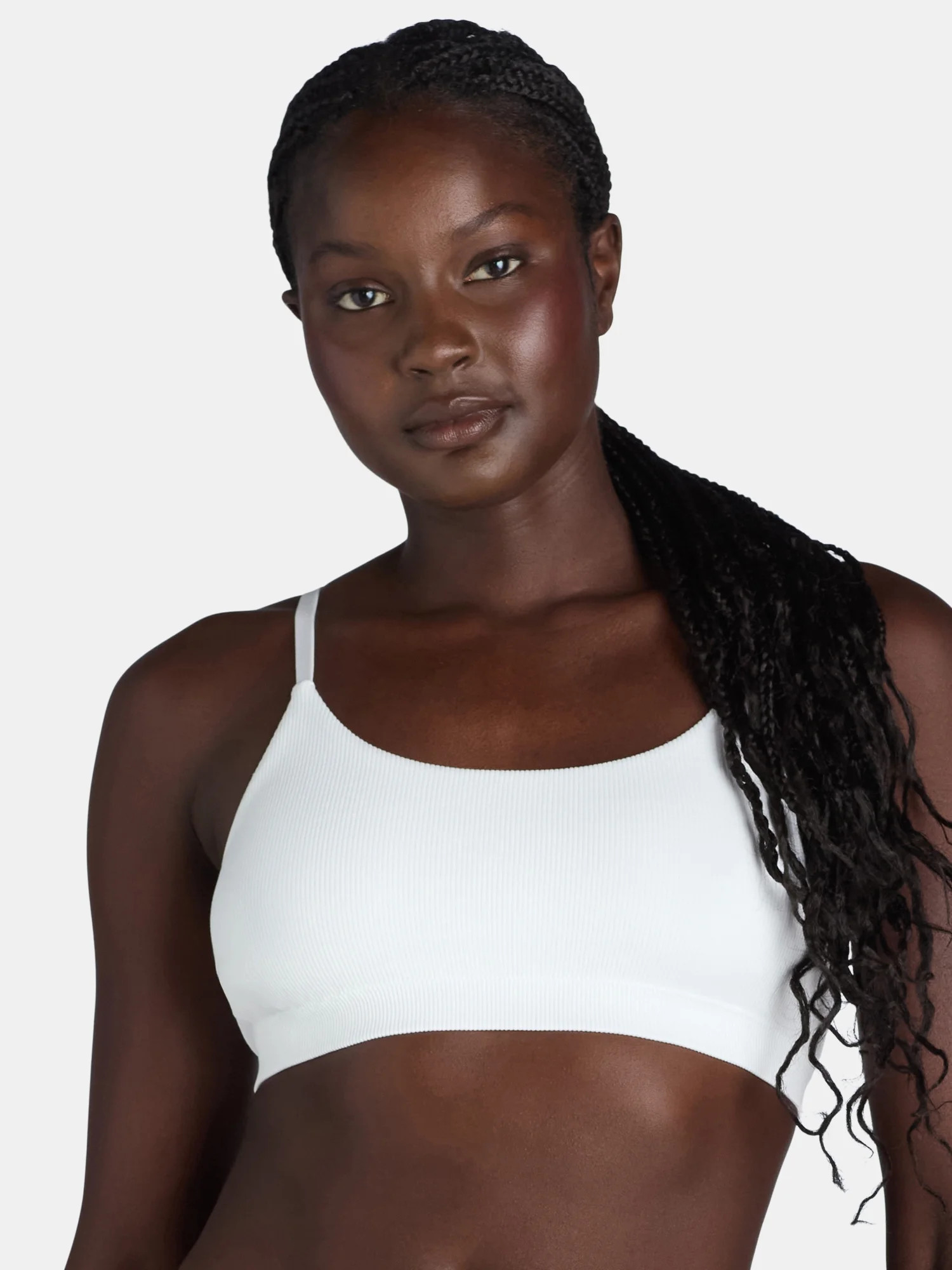 No Boundaries Women's Seamless Ribbed Cami Bralette, Sizes XS-XXXL | Walmart (US)
