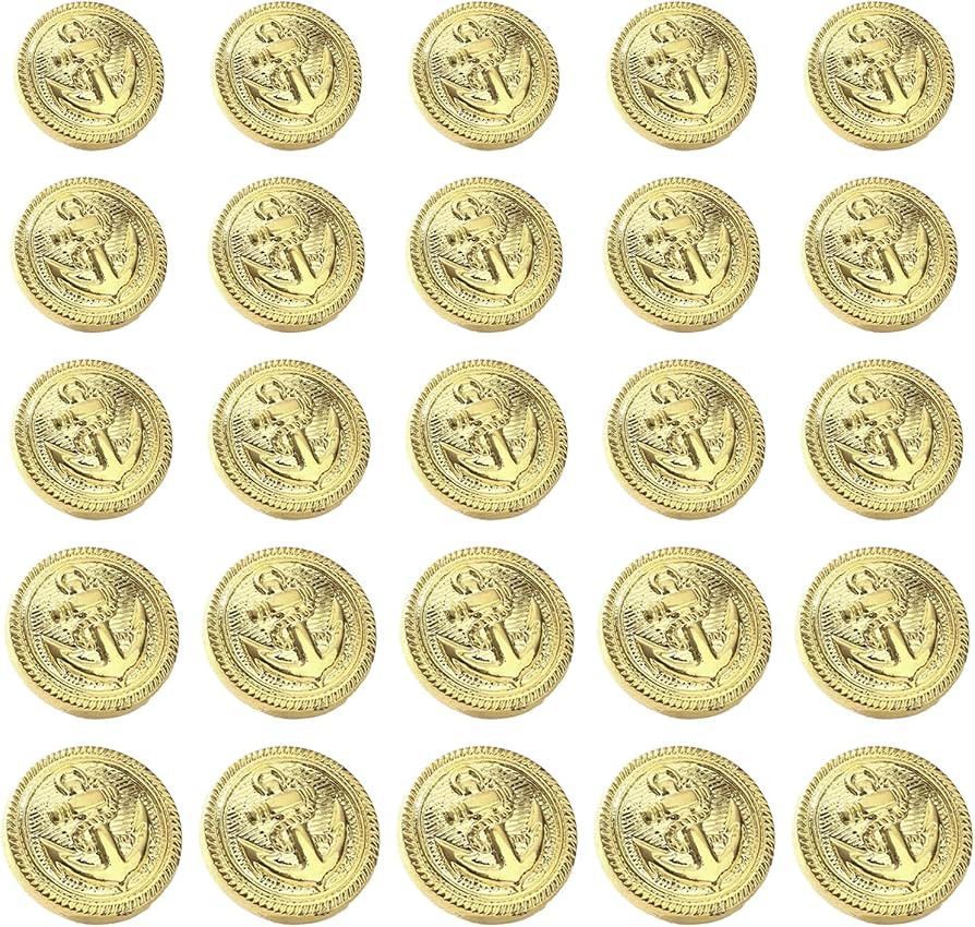 30 Pieces Gold Buttons for Blazer, Brass Buttons, Vintage Brass Metal, Creative DIY Matching, Sui... | Amazon (US)