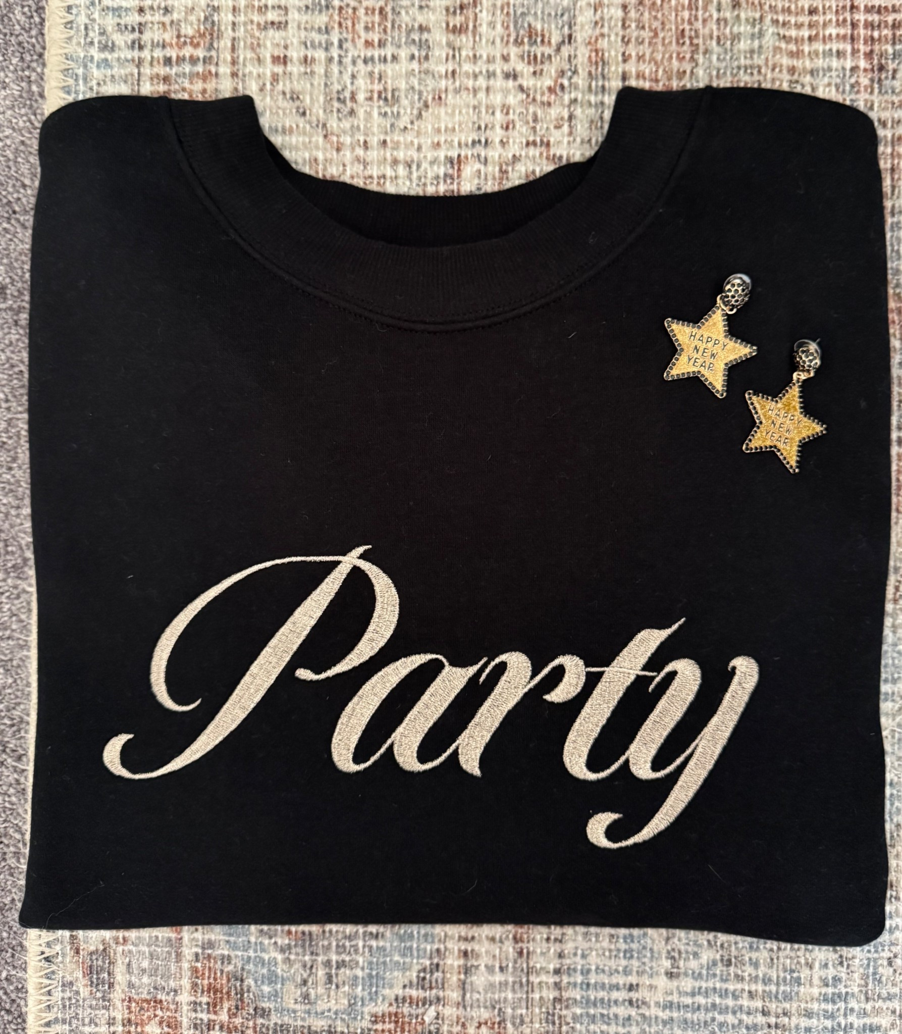 Festive sweatshirt for those staying in New Years Eve ✨✨✨

#LTKFindsUnder50 #LTKHoliday #LTKSeasonal