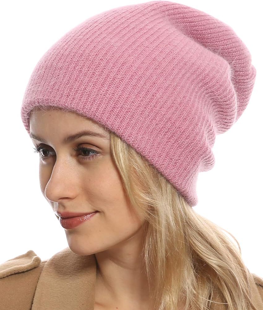 Genovega Wool Acrylic Slouchy Beanie Hat, Warm Cozy Cashmere Feeling | Amazon (US)