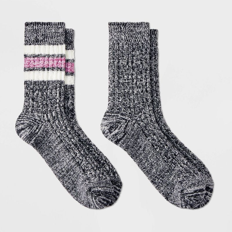 Women's Lightweight Cable Knit 2pk Boot Socks - All In Motion™ 4-10 | Target