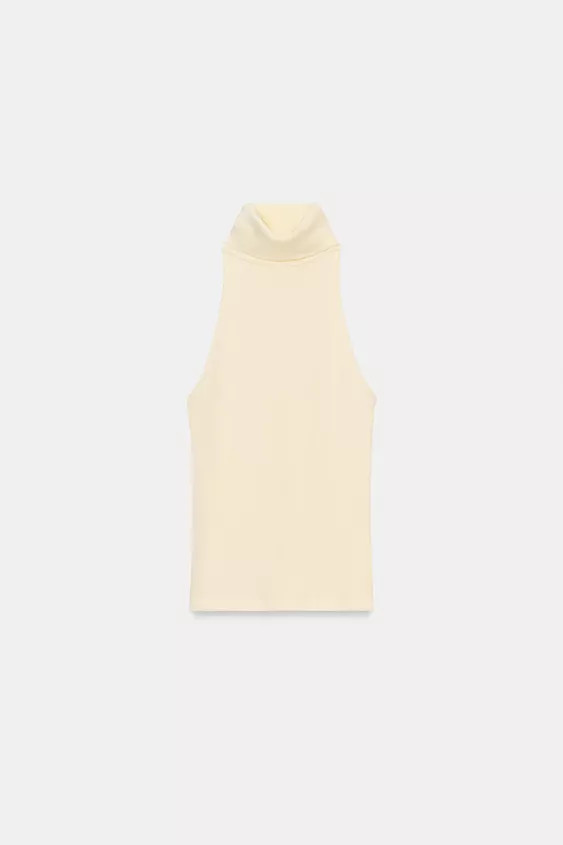 HIGH NECK SLEEVELESS TOP | Zara UK