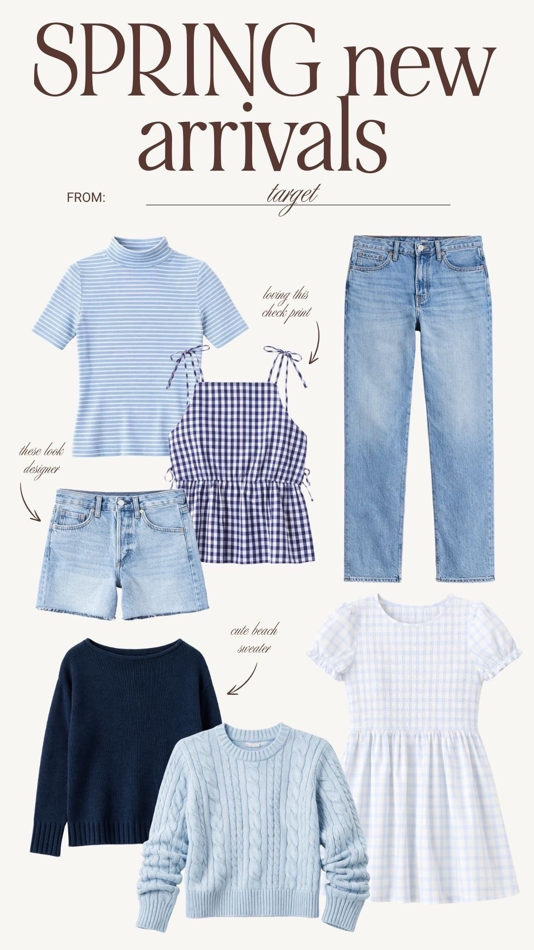 Target spring new arrivals. This gingham dress would be perfect for Easter and I'm loving these light weight sweaters for spring. 

#LTKstyletip #LTKfindsunder100

#LTKdayinmylife #LTKgrwm #LTKootd