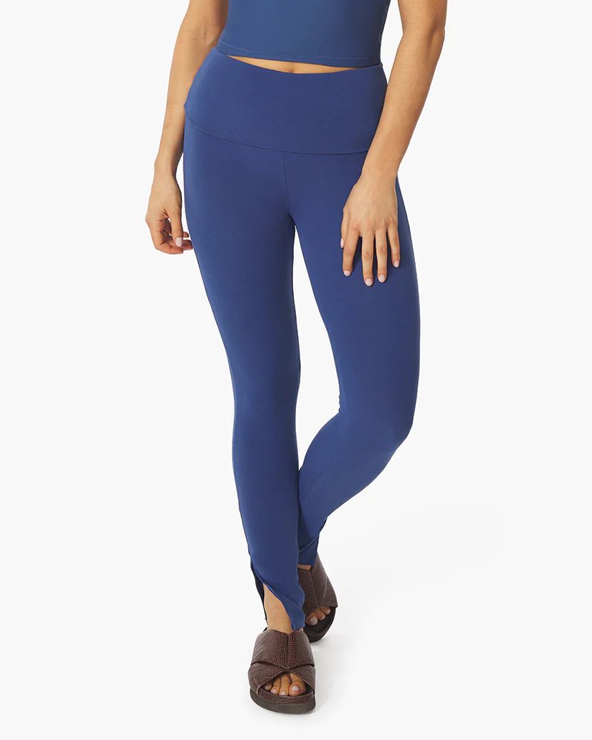 Fold Over Slit Legging Cotton Jersey | We Wore What