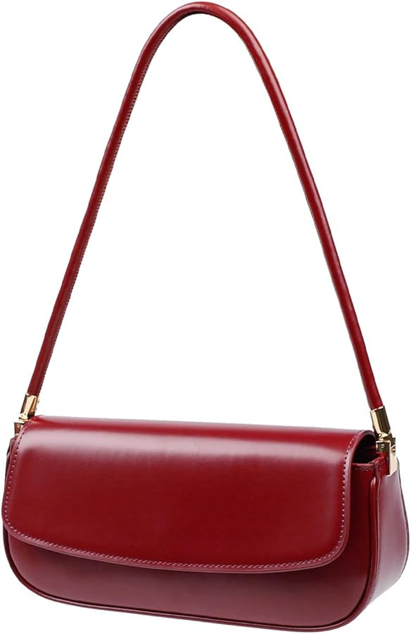 Leather Shoulder Bags for Women, Mini Cute Everyday Purses Trendy, Women's Hobo Handbags with Mag... | Amazon (US)