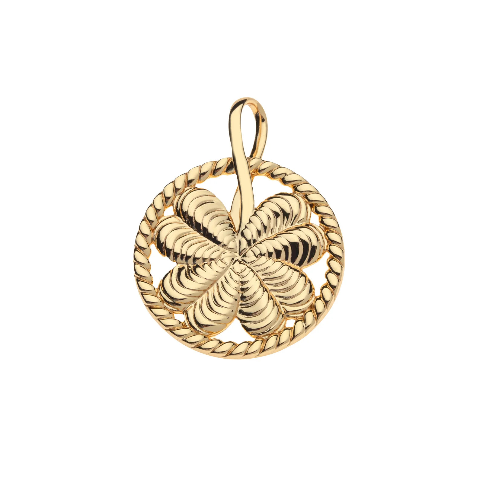 LUCKY Clover Cutout Pendant Coin | Jane Win