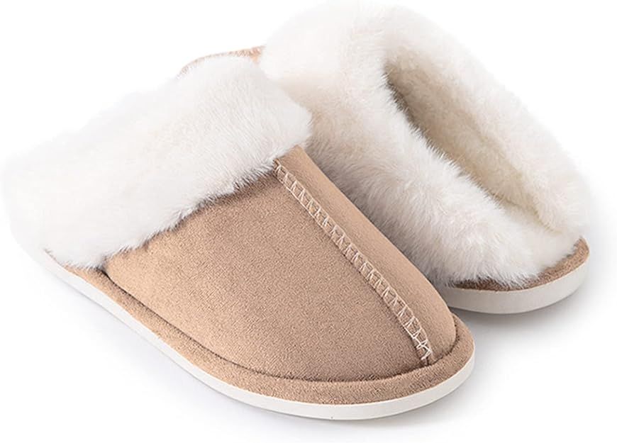 Fuzzy House Slippers for Women, Cozy Fluffy House Shoe Slipper for Indoor Outdoor Memory Foam Flu... | Amazon (US)