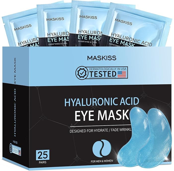 Under Eye Patches (25 Pairs), Hyaluronic Acid Eye Masks for Dark Circles Puffy Eyes Undereye Bags... | Amazon (US)
