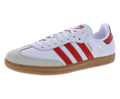 Adidas Samba Og Womens Shoes Size 9.5, Color: Cloud White/Solar Red-White/True Red | Amazon (US)