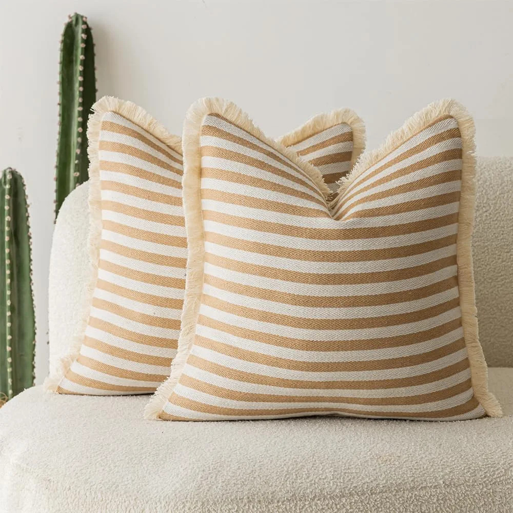 Juego de 2 fundas de almohada bohemias de 18 x 18 pulgadas para sofá, sala de estar, cama de ext... | Amazon (US)