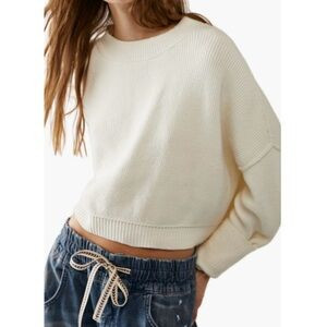 Free People East Street Crop Pullover Sweater | Poshmark