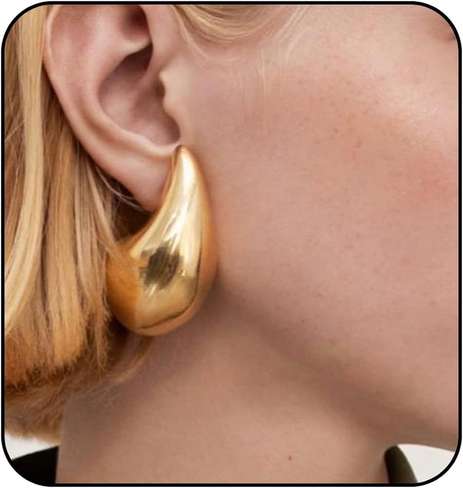 Earring Dupes For Women, Lightweight Teardrop Earrings,Hypoallergenic Gold Drop Earrings For Girl... | Amazon (US)