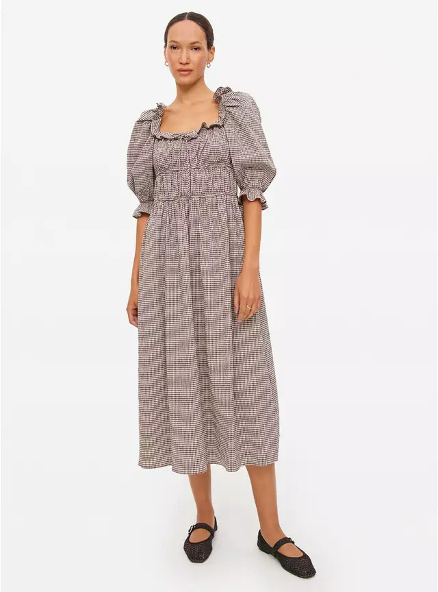 Brown Western Gingham Midaxi Dress 10 | Tu Clothing