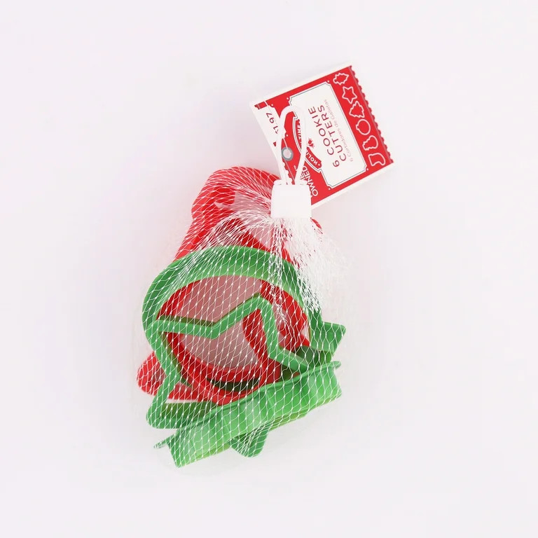 Holiday Time Christmas 6pk Plastic Cookie Cutter Set | Walmart (US)