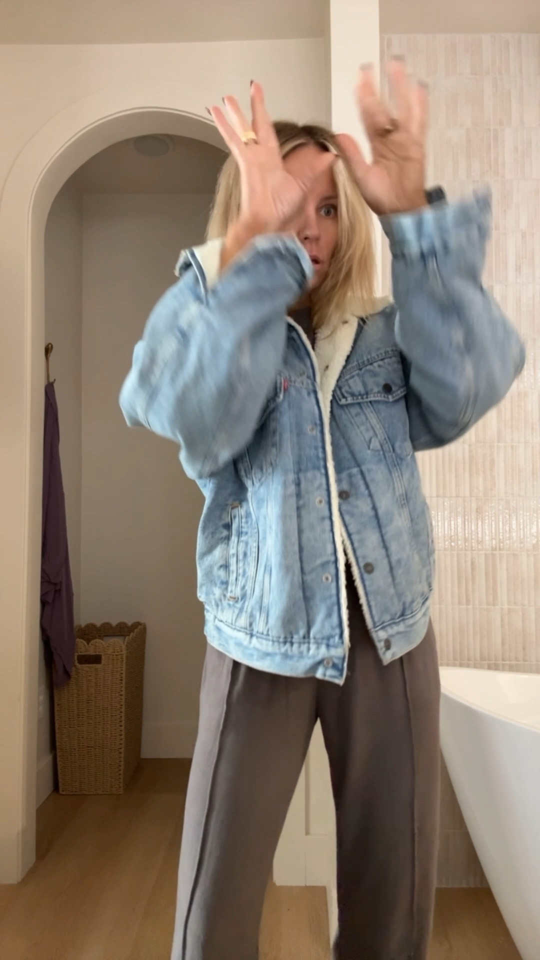 Jacket: medium
Set: small 
Rothy’s: I’m typically an 8.5 an I sized down to an 8

#LTKdayinmylife #LTKootd