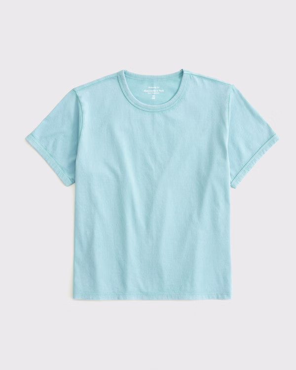 Essential Polished Body-Skimming Tee | Abercrombie & Fitch (US)